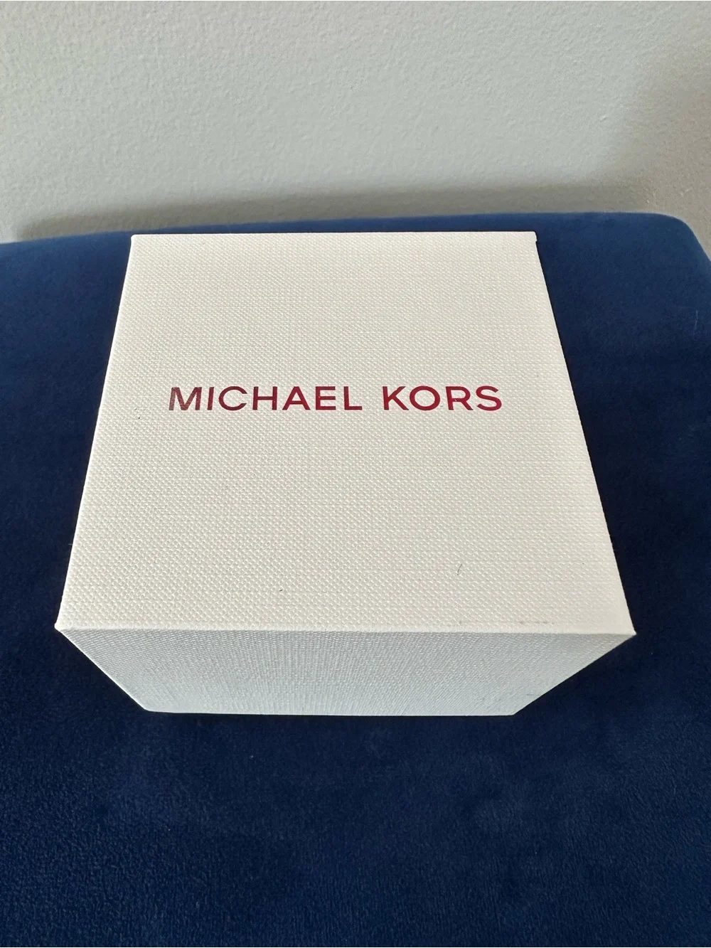 Michael Kors Petite Emery Gold-Tone Crystal Pavé Rectangular Watch NWT
